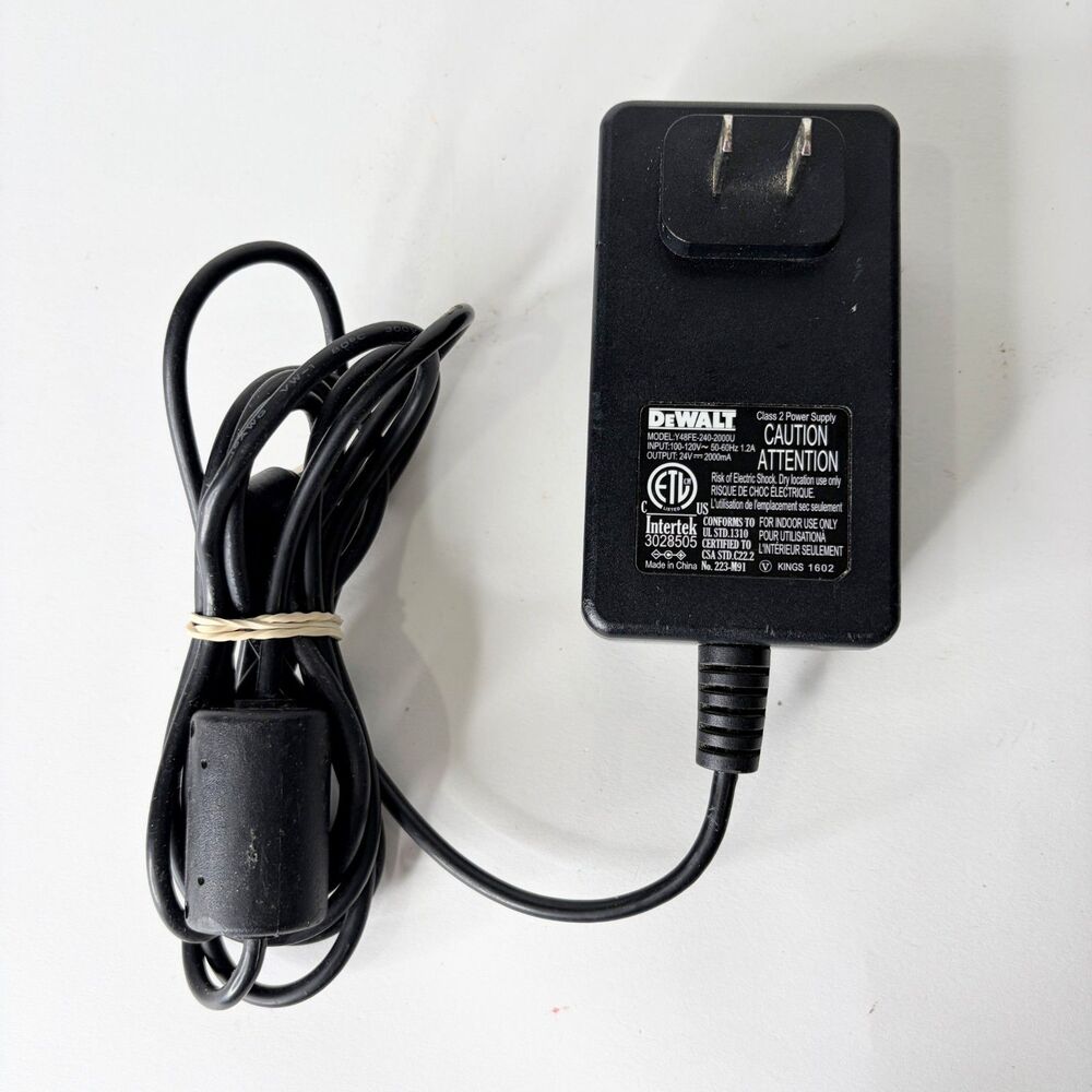 DeWalt Class 2 Power Supply Y48FE-240-2000U 24V 2000mA